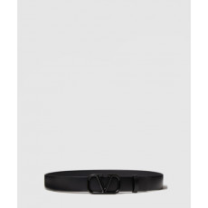 발렌티노 브이로고 시그니처 유광 송아지 가죽 벨트