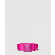 발렌티노 로만 스터드 와이드 가죽 벨트