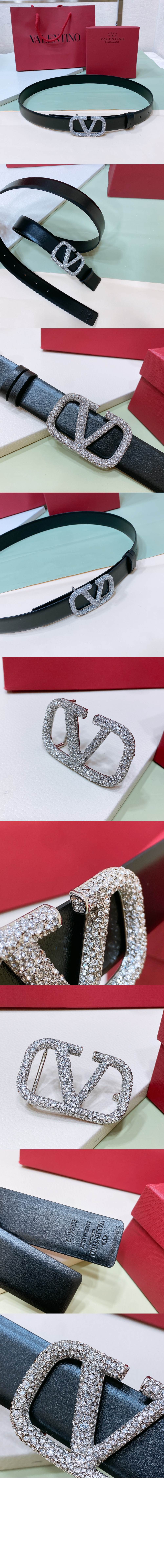 발렌티노 양면 송아지 가죽 벨트