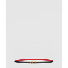 발렌티노 브이로그 시그니처 유광 송아지 가죽 양면 벨트