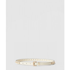 발렌티노 락스터드 유광 가죽 벨트