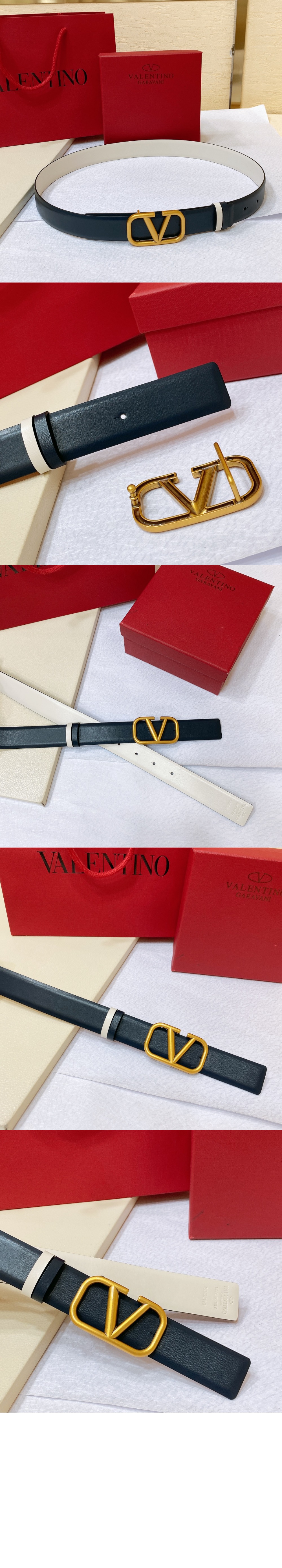 발렌티노 브이로고 리버서블 벨트