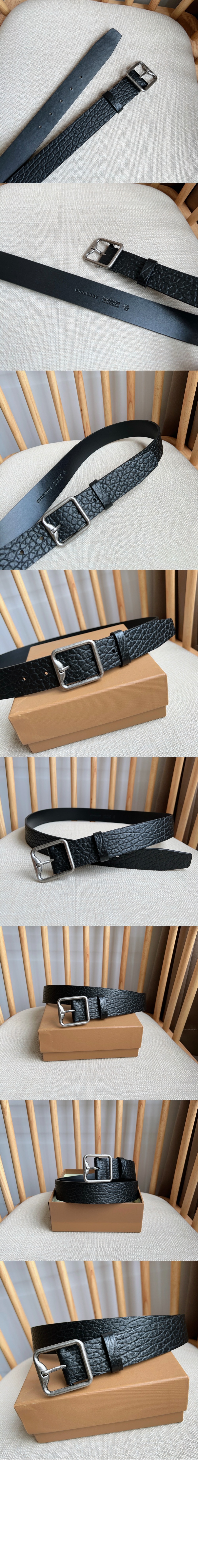 버버리 레더 B 버클 벨트 80824311