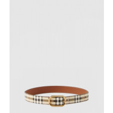 버버리 체크 레더 벨트 80660591