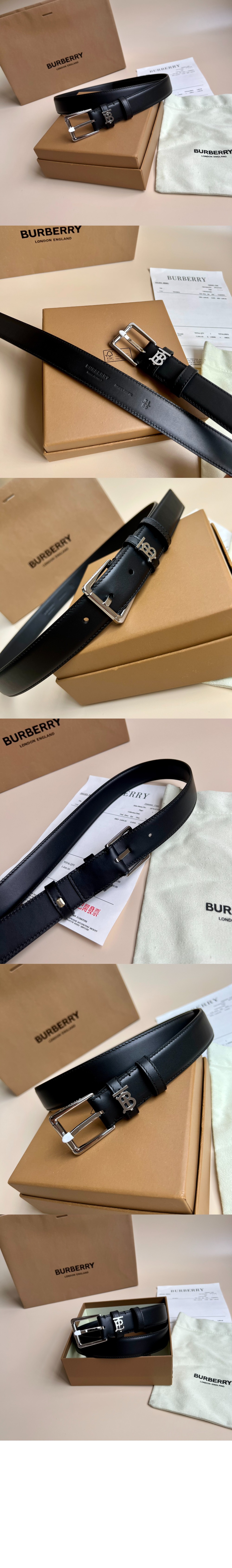 버버리 TB 레더 벨트 80556011