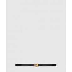 생로랑 유광 가죽 소재의 버클 슬림 벨트 777894