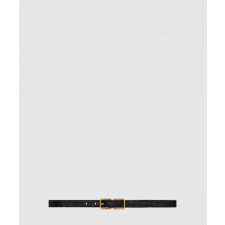 생로랑 크로커다일 엠보 가죽 더블 버클 협벨트 732557