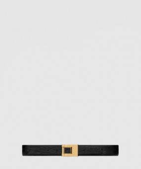 생로랑 악어 엠보 가죽 버클 협벨트 658518