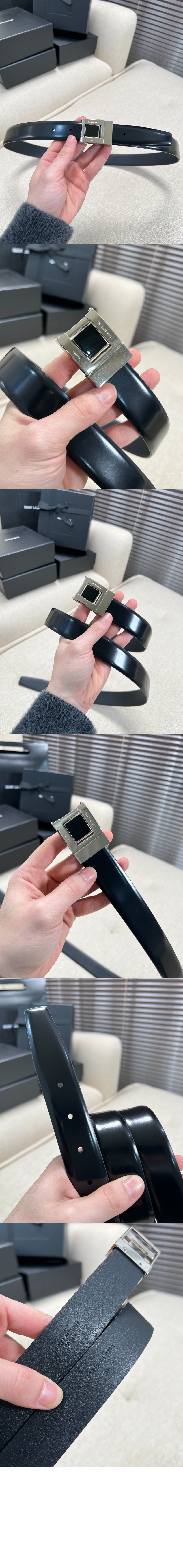 생로랑 가죽 버클 벨트 763579