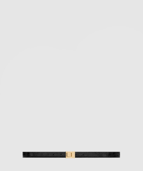 생로랑 악어 엠보 가죽 버클 협벨트 715871