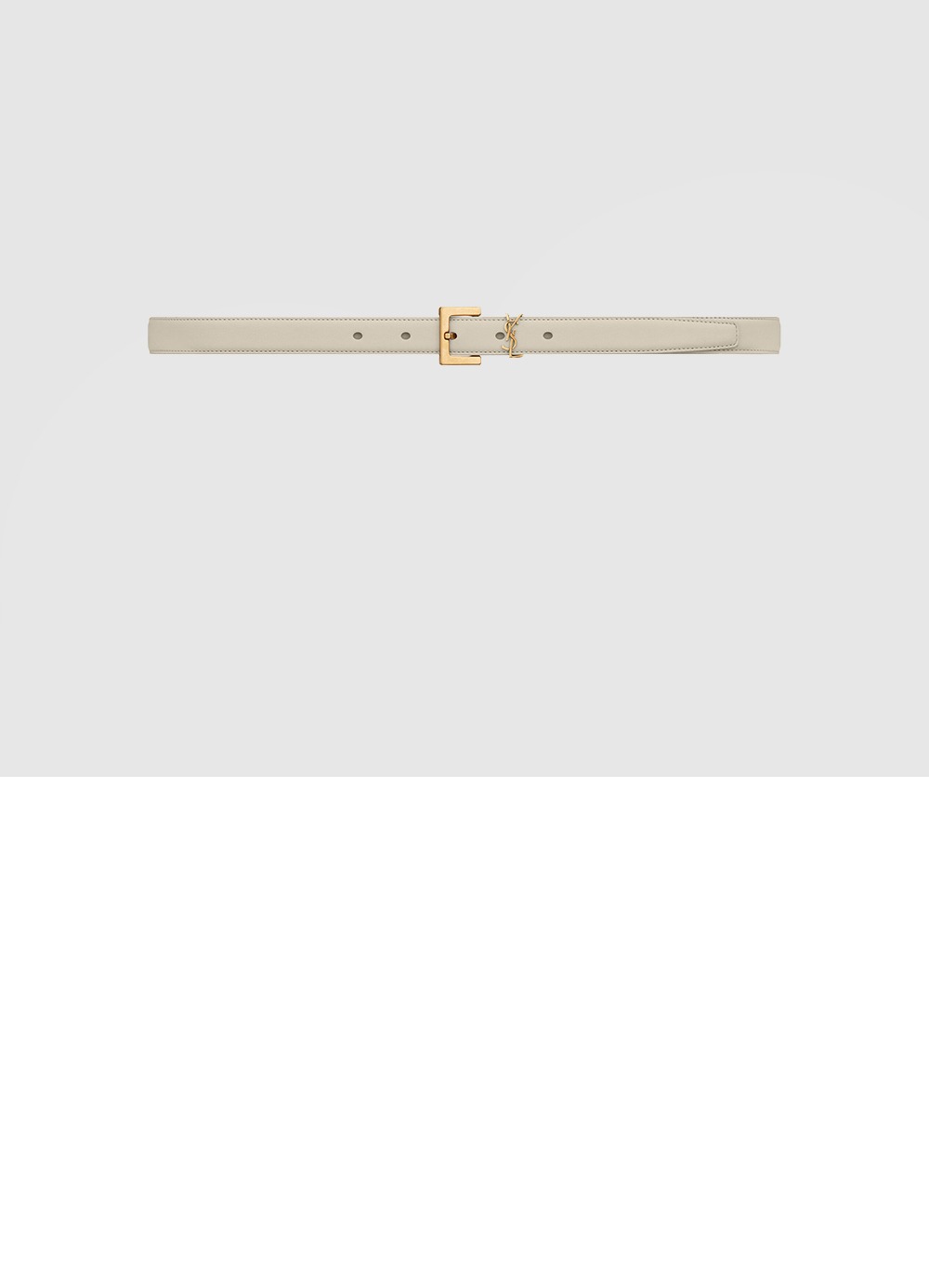 생로랑 래커 처리된 가죽 소재의 CASSANDRE 스퀘어 버클 장식 얇은 벨트 554465