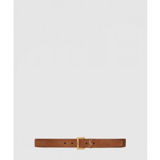 생로랑 스퀘어 버클을 장식한 스웨이드 소재의 CASSANDRE 벨트 634437