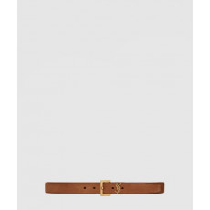 생로랑 스퀘어 버클을 장식한 스웨이드 소재의 CASSANDRE 벨트 634437