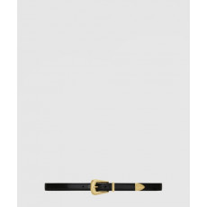 생로랑 브러쉬드 가죽 소재의 FOLK 버클 벨트 756414