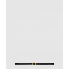 생로랑 크로커다일 엠보스드 가죽 소재의 프레임 버클 슬림 벨트 732560