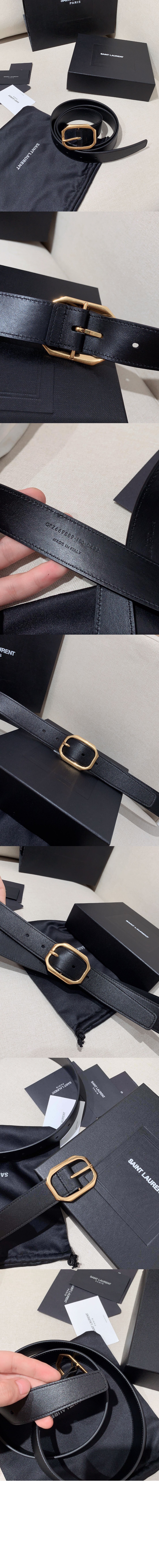생로랑 프레임 슬림 벨트 732560