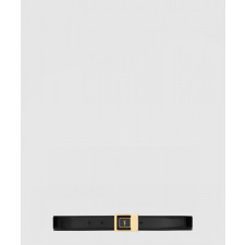생로랑 부드러운 가죽 소재의 생 로랑 스퀘어 버클 벨트 732556
