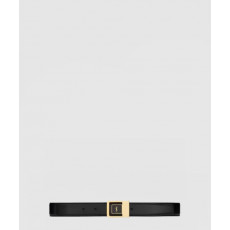 생로랑 부드러운 가죽 소재의 생 로랑 스퀘어 버클 벨트 732556