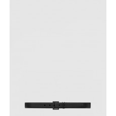 생로랑 스퀘어 버클을 장식한 유광 박스 생 로랑 가죽 소재의 벨트 634437