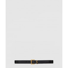 생로랑 부드러운 가죽 소재의 스퀘어 버클 모노그램 벨트 634437