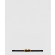 생로랑 스무스 가죽 소재의 더블 버클 슬림 벨트 732557