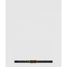 생로랑 스무스 가죽 소재의 더블 버클 슬림 벨트 732557