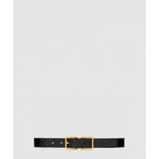 생로랑 크로커다일 엠보스드 가죽 소재의 더블 버클 벨트 6698651