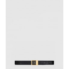 생로랑 크로커다일 엠보스드 가죽 소재의 LA 66 버클 벨트 7325561