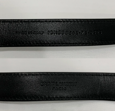 생로랑 CASSANDRE 슬림 벨트 BLACK 2CM