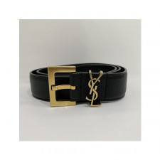 생로랑 CASSANDRE 슬림 벨트 BLACK 2CM