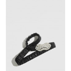 샤넬 램스킨 메탈 스트라스 벨트 AA9012