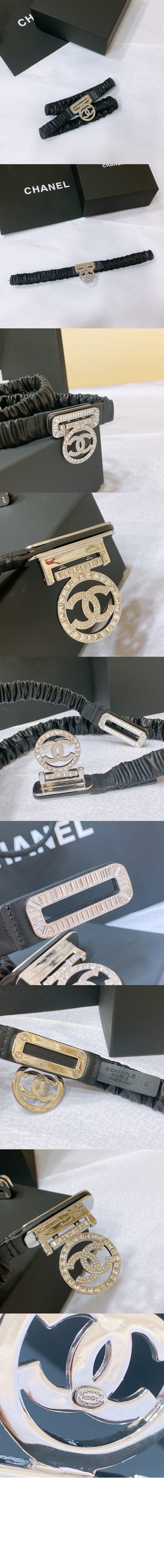 샤넬 로고 스무스 버클 벨트 AA8931