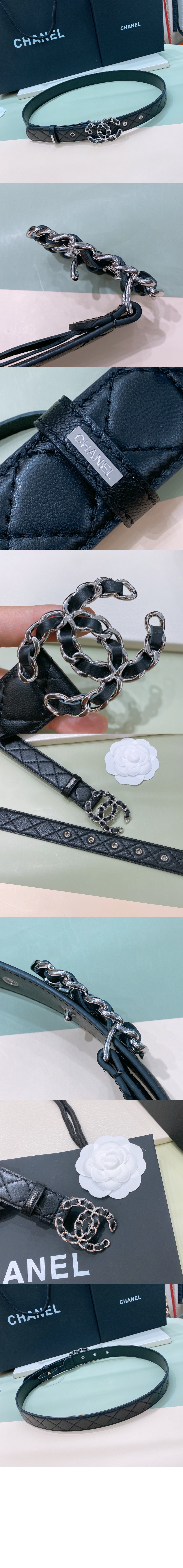 샤넬 CC 로고 벨트 A73463