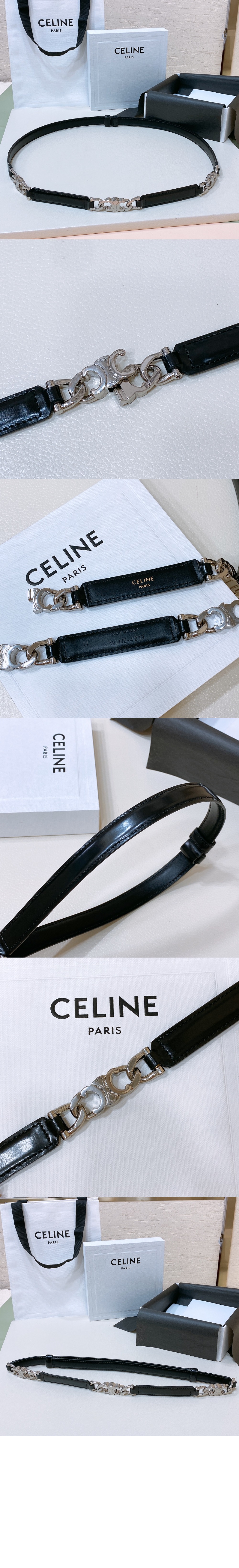 셀린느 스몰 트리옹프 구르메트 어드저스터블 벨트 45BGC3