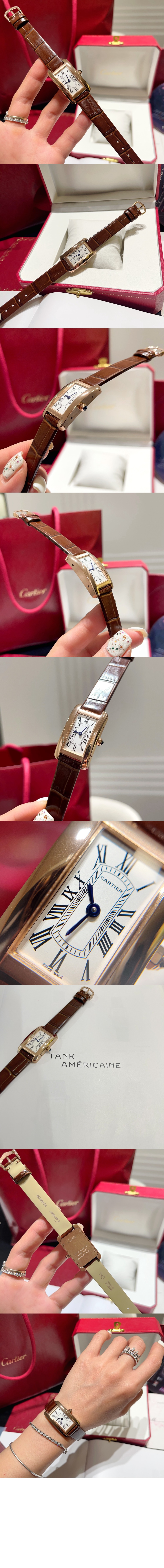 까르띠에 탱크 아메리칸 워치 35.4 WGTA0133