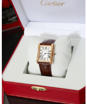 까르띠에 탱크루이 로즈골드 워치