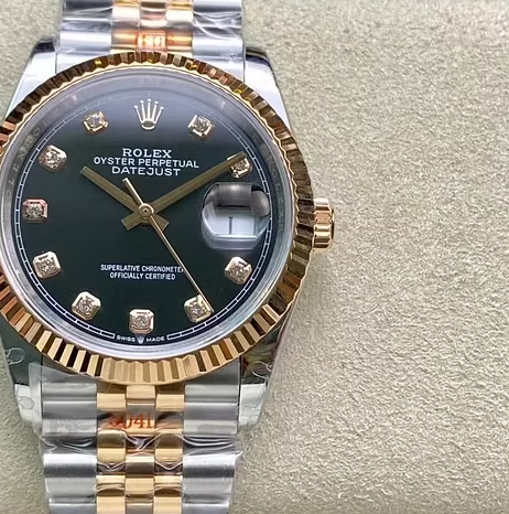 롤렉스 데이저스트 41mm 검판 10P 옐로우골드 콤비