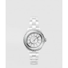 샤넬 J12 바게트 다이아몬드 베젤 워치 12.2 33 H7430