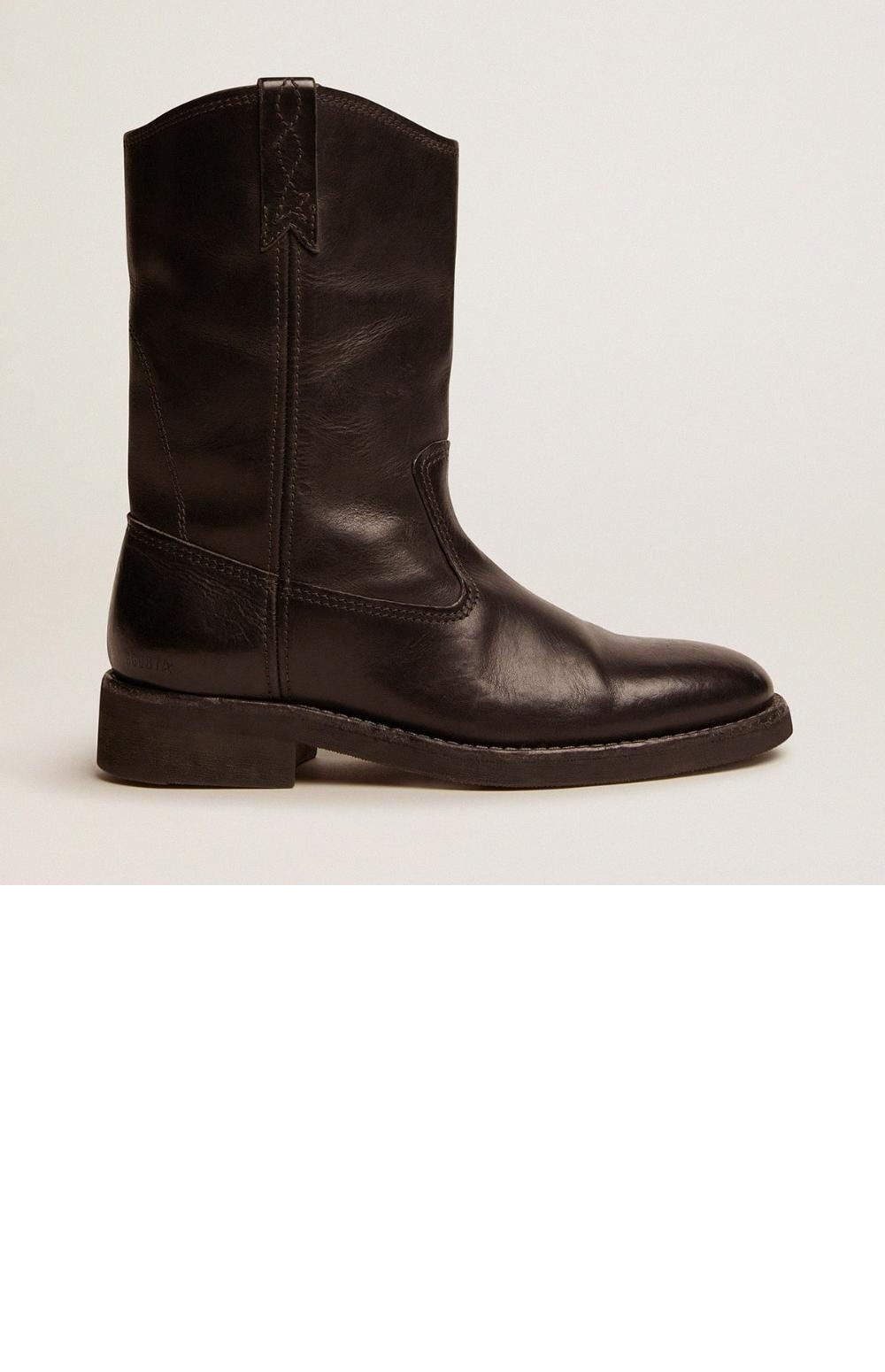 골든구스 레더 바이커 부츠 00153