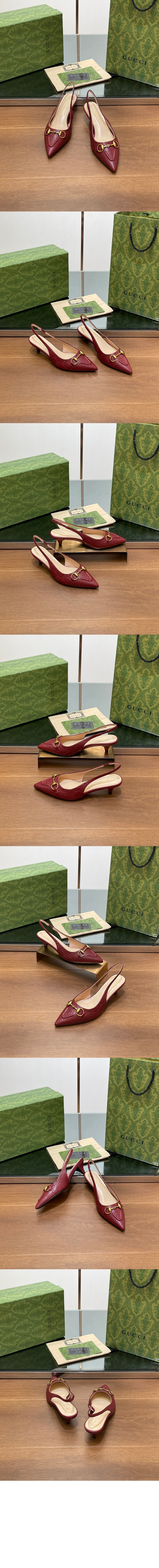 구찌 홀스빗 슬링백 펌프스 782407