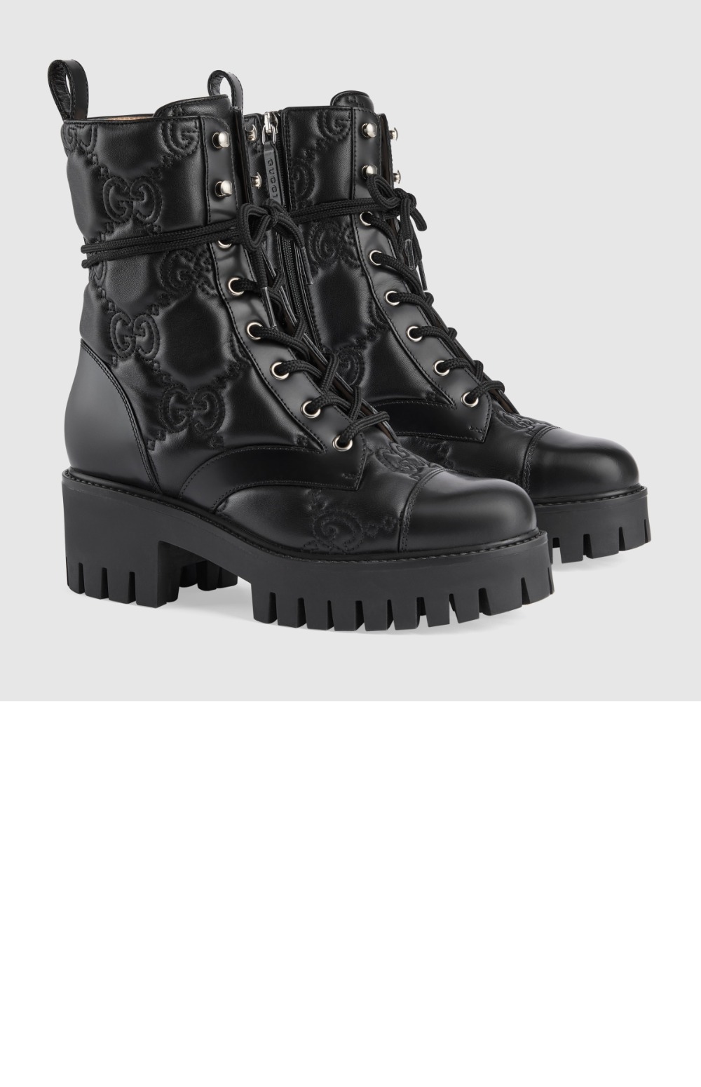 구찌 GG 마틀라세 레이스업 부츠 718386