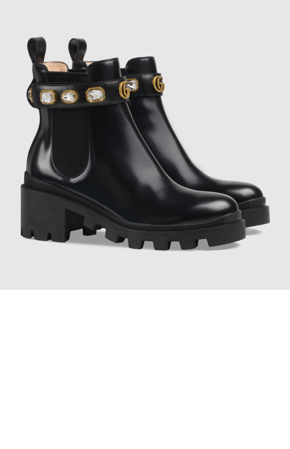 구찌 벨트 레더 앵클 부츠 550036