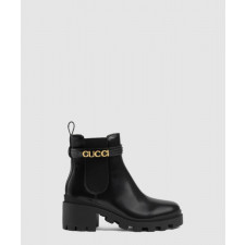 구찌 로고 미드힐 부츠 734909