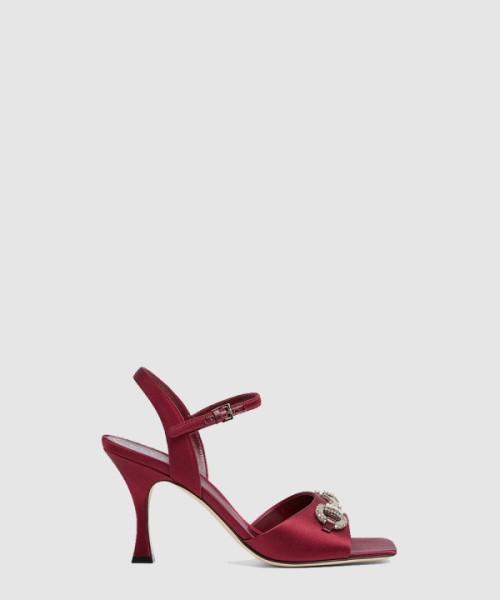 구찌 크리스탈 호스빗 장식이 있는 샌들 834342