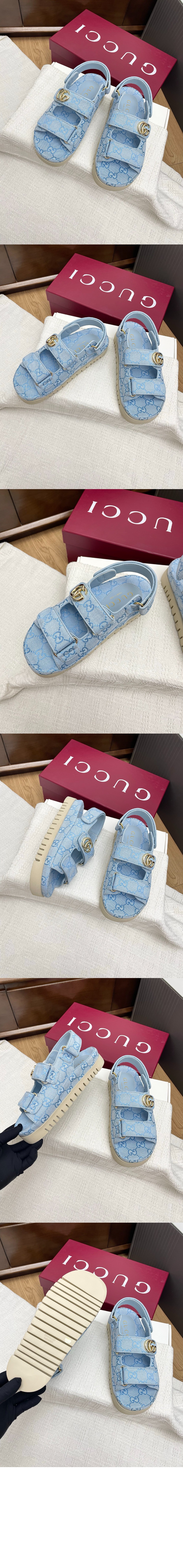 구찌 더블 G 샌들 816630