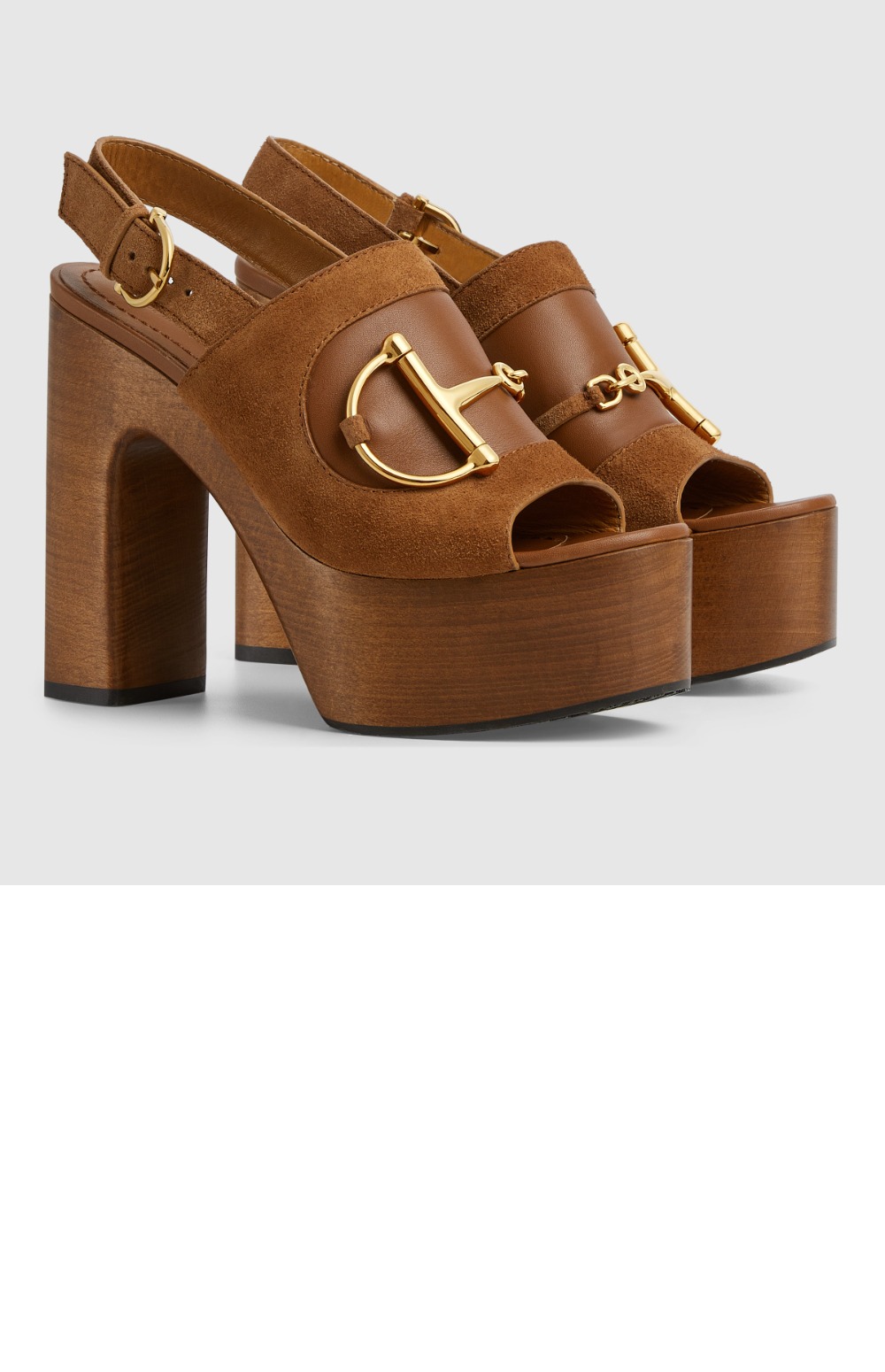 구찌 호스빗 장식이 있는 플랫폼 샌들 834420