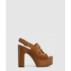 구찌 호스빗 장식이 있는 플랫폼 샌들 834420