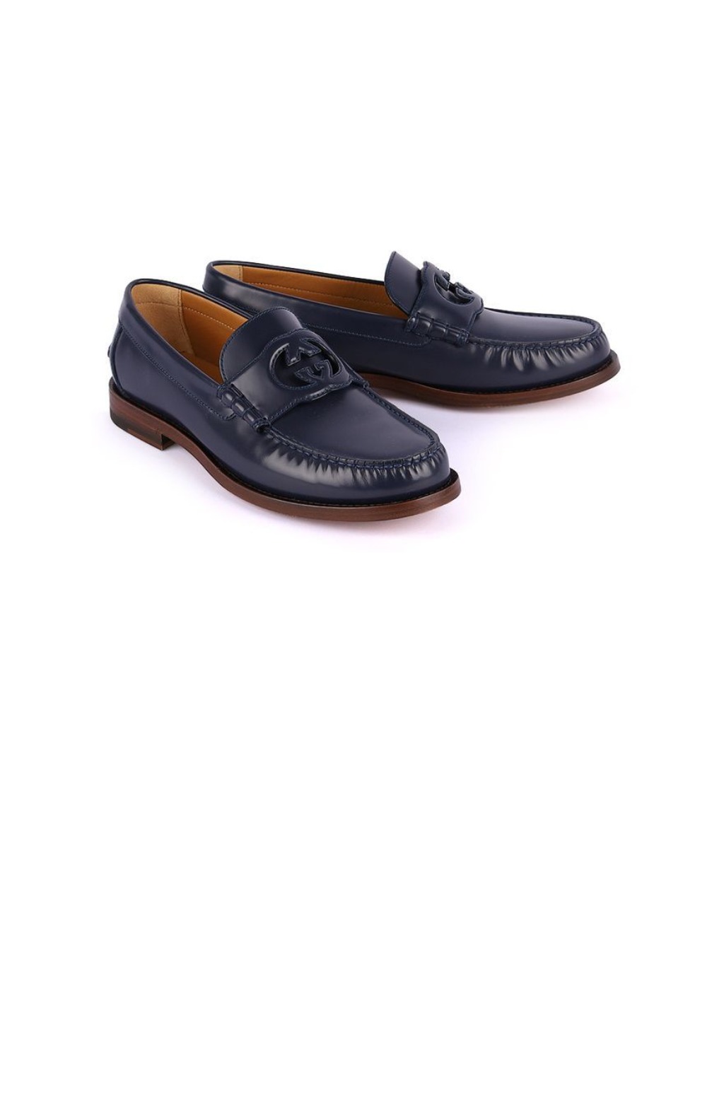 구찌 인터로킹 G 로퍼 블루 738470