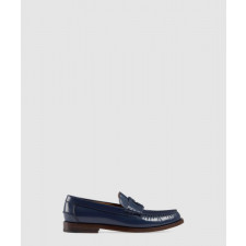 구찌 인터로킹 G 로퍼 블루 738470