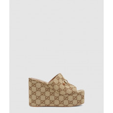 구찌 이 달린 웨지 샌들 816328